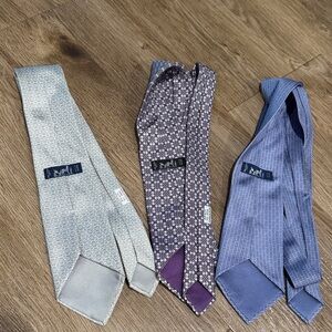 Hermes Men's Tie Collection - Silver, Purple, Blue